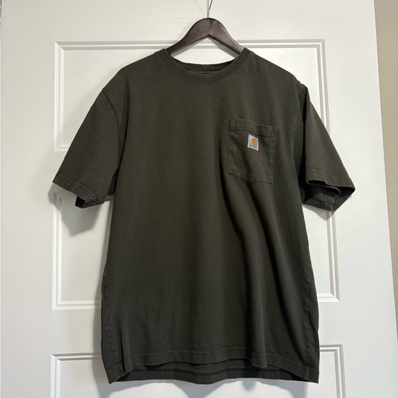 Carhartt Men's  Green Short Sleeve Tee - Picture 2 of 4